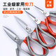 Yichen customized scissors, large rust-proof fish head scissors, strong manganese steel cutting seams, cloth leather scissors, paper cutting handmade 1 pair of black large-head scissors