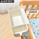 Crib hanging storage hanging basket diaper bedside diaper storage bag dormitory bed hanging bag bed fence storage box ivory gray partitions adjustable