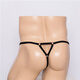 Men's thong one strap sexy transparent pouch gun bullet separation hoop tassel lace physiological underwear for men red