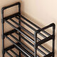 Kunfeng simple shoe rack at the door, multi-layer shoe dust-proof, strong and durable dormitory storage rack, household multi-functional storage rack, black 45cm-2 layers (simple model)