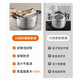 Joyoung Steamer 304 stainless steel double-layered bottom large-capacity high-arch lid steamer soup pot steamer induction cooker universal heightening design-CZ514- 2 layers 30cm