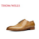THOM WILLS皮鞋男商务正装鞋头层牛皮真皮夏季男鞋休闲透气牛津鞋 浅杏擦色 B761 42 /8码