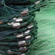 Pure luxury fish net three-layer sunken net with thickened 0.25 wire lead pendant weighted sticky large fish net three-layer fishing net wire mesh sticky fish net 2 meters 7 fingers 100 meters long 0.25 wire