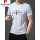La nueva camiseta de manga corta para hombres de Pier Cardinxia, ​​algodón puro de algodón puro, versátil, tapa delgada delgada, cuello redondo, chaqueta de sudadera 723 Diamond V [negro] corto 165/m sugiere 90-110jin [Jin equivale a 0.5 kg]