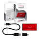 Kingston 2TB USB3.2 Gen 2 Мобильный сплошной диск (PSSD) XS1000 Скорость трансмиссии 1050 МБ/с легкий и стильный компьютер внешний соединение Мобильное соединение Прямое подключение красное красное