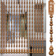 
Dingyufeng full peach wood gourd bead curtain to resolve door partition porch living room bathroom hanging curtain without hole punching household door curtain wine red full peach wood gourd arc 21 strips 0.3-0.5 meters high