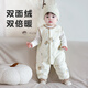 Baby overalls for baby girls, velvet winter one-piece autumn and winter early autumn style outer wear, double-sided warm velvet, coffee color, 90cm 18-24 months, weight 21-25Jin Jin is equal to 0.5 kg