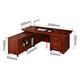 94027 Supervisor desk boss desk solid wood veneer painted desk 1.6 meters including side cabinets