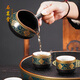 Shimingtang light luxury high-end Kung Fu tea set dry brewing small tea tray automatic teapot enamel Liujunzi tea ceremony gift classical coffee automatic tea set + tea tray 17 pieces