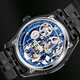 MiG (MIGE) Chinese Valentine's Day gift tourbillon mechanical watch fashion trend hollow watch 9901 jet black SB9901GBB