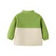 
Mini Bala [antistatic sweatshirt] new autumn products for boys and girls splicing contrasting color long-sleeved tops Olive green 40894 100