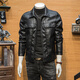 ANDSEEYOU Brand Leather Jacket Men's National Fashion Clothing 2025 Autumn New Trend Korean Version Versatile Motorcycle Suit Leather Jacket Black XL
