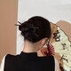 Meng Keduo Chinese style wooden hairpin for women, ancient style Hanfu cheongsam hairpin, can be used as diy daily hairpin, simple modern headwear, plain hairpin, 2 pieces