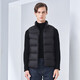 Tambor light down jacket vest for men with short stand-up collar, light and warm, comfortable vest with inner layer TA330033 black 180