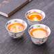 Nanci Huajian Yunhe gilt silver high-end tea set complete ceramic Kung Fu tea set gift set Huajian Yunhe gilt silver tea set high-end gift box