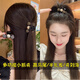 Rhinestone small grabber, feminine bangs clip, princess head half-tied hair clip, high-end headwear, silver