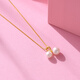 Shixi's good things come in pairs 18K pearl pendant for women as a Valentine's Day gift for girlfriend on Chinese Valentine's Day with 925 silver chain