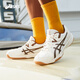 ASICS badminton shoes for men and women, same style, comfortable, stable, wear-resistant, breathable and traction sports shoes RIVRE CF beige/brown 37.5