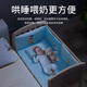St. Bain (Sepeon) Crib Massivholz lackfreier Kinderbett Cradle European Style Mobile Multifunktional BB Cradle Neugeborenes Babybett große Bett + braune Matte [Mückennetz senden]