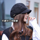 Thousands of charming cloud hat pleated women's spring and autumn new style little British retro casual octagonal hat versatile beret for women winter brown - upgraded double layer cotton