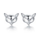 Jincaifu PT950 Cute Fox Platinum Earrings Boutique Fashionable Platinum Women's Earrings Platinum Fox Earrings About 2.6g