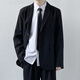 Qindu music student art test dress male DK uniform a casual suit men's suit handsome college student small suit male three-piece suit jacket + shirt + trousers free collar 2XL