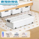 Huixiang under-bed storage box household flat pulley drawer-type clothes quilt plastic organizer under-bed box storage box one meter thick Yabai (60*40*19) two-way 4 pulleys