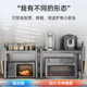 Shuaishi Kitchen Microwave Storage Rack Countertop Oven Rack Multifunctional Layered Household Rice Cooker Retractable Storage Rack Fixed Model Gun Ash Single Layer - 53 Long Standard