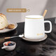 Chuanqi Ceramic Mug with Spoon Lid Coffee Cup Milk Cup Breakfast Cup Office Cup Men's and Women's Tea Cup Gold and White 400ml