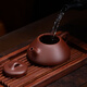 Centenary Liyong Yixing purple sand pot pure handmade raw ore purple mud smelting stone scoop pot Kung Fu tea set teapot 230ml