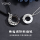 Vana Dragon and Phoenix Peace Buckle Couple Necklace A Pair of Silver Pendants Birthday Gifts for Boyfriends and Wifes Dragon and Phoenix Peace Buckle Couple Necklace Beijing Warehouse Delivery