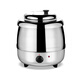Tamara Warm Soup Pot Commercial 10L Insulated Porridge Bucket Soup Pot Warm Porridge Bucket Porridge Pot Electric Heating Insulated Pot Soup Stove Electric Heating 13L Drum-shaped Black Soup Pot/Small Mouth Lid 304 Liner
