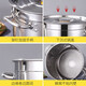 Pupan deep fryer, deep pot, small fryer, 34 stainless steel barrel, soup barrel with lid, commercial 1cm 12cm 3000ml, approximately decorated 20* high style