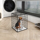 Cat Cage Home Super Large Free Space Cat Nest Dog Cage Puppy Cage Six Sides Portable Folding Pet Cage Black 30*30*20cm 6Jin Jin equals about 0.5kg