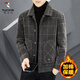 Woodpecker (TUCANO) Woolen Jacket Men's 2025 New Lapel Casual Jacket Autumn and Winter Business Woolen Tops Plus Velvet Thickened Trendy Khaki Thickened Velvet 2XL Recommended 130-145Jin Jin equals 0.5 kg