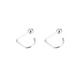 Maoyue pure 999 pure silver bean earrings for pierced ears for sleeping without removing earrings 2024 new niche design earrings for women S999 pure silver bean ear hooks