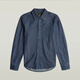 G-Star Raw Denim Shirt Men's 8oz Facile To réparation Shirt Business Top Slim Casual Simple Top D25518 Micro Grinting White Blue Blue sombre S