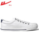 Pull back men's shoes canvas shoes spring and summer sneakers breathable casual shoes low-cut lace-up cloth shoes couple style women's shoes student small white white HL709T42