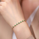 COASZE 18k gold emerald and diamond bracelet set with colorful gems and diamond jewelry for women to give to their besties emerald bracelet