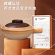 Chunuo Cantonese clay pot clay pot for rice, old-fashioned single-handled clay pot, small commercial size, suitable for 2-3 people (heat preservation and temperature storage) 750ml