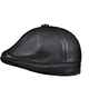 Woodpecker Autumn and Winter Genuine Leather Hats for Middle-aged and Elderly Men Sheepskin Octagonal Hat Fashion Duck Bill Newsboy Beret Trendy Painter Black Sheepskin Thin Style (No Ear Protection) XL (57-58cm) Small Internal Adjustment