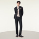 Hongdou shopping mall same style suit men's business casual wool modal slim flat lapel suit jacket for men S1 black suit M 170/92A