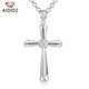 Aido Diamond pt950 platinum cross pendant men's fashionable platinum pendant weighs 10.9-11.1 grams + black leather cord