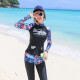 Yifu wetsuit women's split Korean sunscreen jellyfish snorkeling suit long-sleeved surfing suit swimsuit student hot spring quick-drying suit