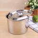 Detif stainless steel flavor cup seasoning jar seasoning jar commercial household stew pot with lid flavor box oil basin with lid round 12cm extra thick seasoning jar (without lid) free spoon 1
