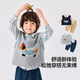 Dudujia Children's Autumn Plaid Shirt Suit Boys Lapel Jacket Knitted Vest Baby Cotton Pants Casual Jacket Blue 100