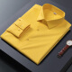 SPORTSDAY Hai Lan Home Traceless Bamboo Fiber Shirt Long Sleeve Yellow Business Casual Four Seasons Men's Clothes Slightly Elastic Drapey Versatile ZZ02 Lake Blue Long Sleeve Shirt Men's Shirt 39