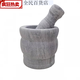 Stone garlic mortar original stone garlic masher grinding bowl stone mortar household garlic mortar new large bluestone hammer