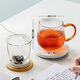 Yipot tea glass tea cup tea water separation water cup high borosilicate lidded office personal special kung fu drinking flower tea set