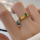 Tanhai washes hands without picking, lasts for a long time and retains color, medieval style oval pigeon egg emerald ring, European and American fashion blogger trend, oval pigeon egg green diamond ring, US size 6